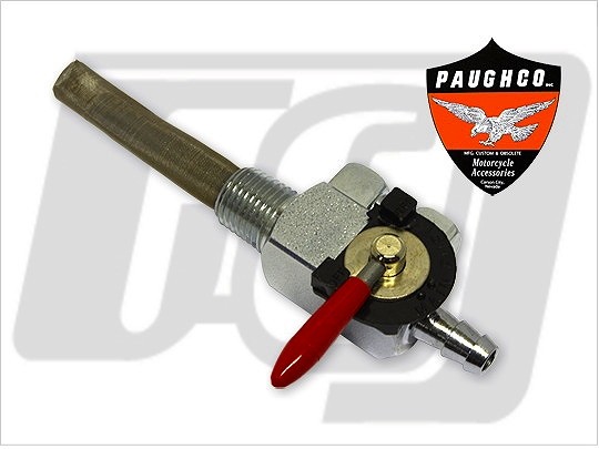 GUTS CHROME ガッツクローム パウコ製 1/4ガソリンコック 下だし 汎用 HARLEY-DAVIDSON ハーレーダビッドソン 燃料コック 燃料関連 エンジン