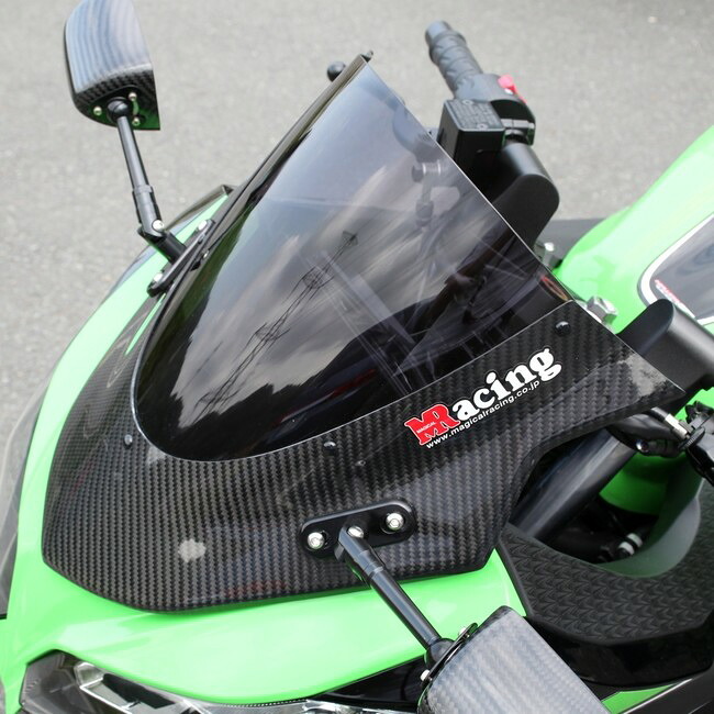 Magical Racing マジカルレーシング カーボントリムスクリーン ニンジャ250 KAWASAKI カワサキ スクリーン 外装 カラー：スーパーコート / 仕様：平織りカーボン製 / MagiVeilセラミックコーティング：なし