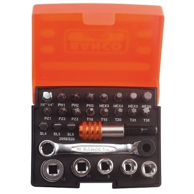 BAHCO バーコ ソケット＆ビットセット (26PCS) セット工具
