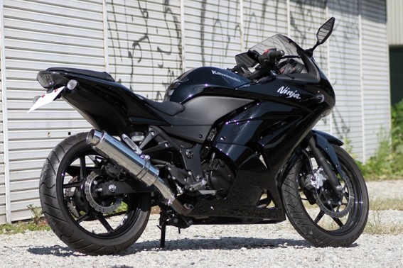 Realize リアライズ アリア スリップオンマフラー ニンジャ250R KAWASAKI カワサキ マフラー サイレンサーエンド：スラッシュエンド