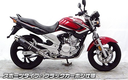 WirusWin ウイルズウィン ダイナミックマフラー スポーツタイプ ブラックカーボン仕様 YBR250 YAMAHA ヤマハ フルエキゾーストマフラー マフラー