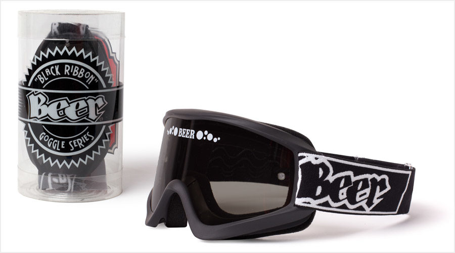 EKS Brand イーケーエスブランド 『PREMIUM BEER』ゴーグル オフロードゴーグル アパレル タイプ：BLACKRIBBON(フレームカラー：マットブラック／レンズカラー：ライトスモーク)