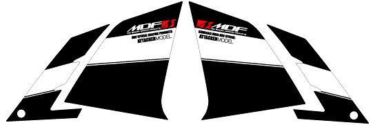 MDF エムディーエフ 車種別グラフィックデカールキット 13-Ninja250 ニンジャ250 KAWASAKI カワサキ グラフィックキット 外装 フロントサイド部分、左右セット
