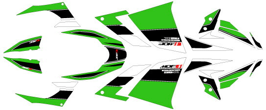 MDF エムディーエフ 車種別グラフィックデカールキット 13-Ninja250 ニンジャ250 KAWASAKI カワサキ グラフィックキット 外装 ■コンプリートデカール（フルセット）｜ウェビック　店