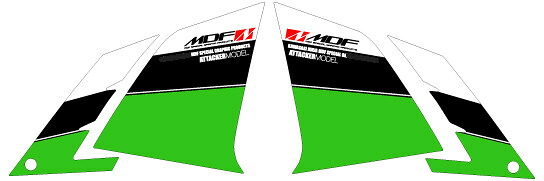 MDF エムディーエフ 車種別グラフィックデカールキット 13-Ninja250 ニンジャ250 KAWASAKI カワサキ グラフィックキット 外装 フロントサイド部分、左右セット