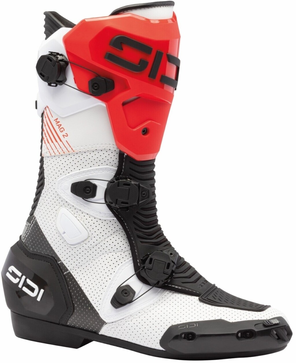 SIDI シディー MAG 2 AIR [マグ エアー WHITE BLACK RED] レーシングブーツ オンロードブーツ フットウェア サイズ：EU45/28.5cm