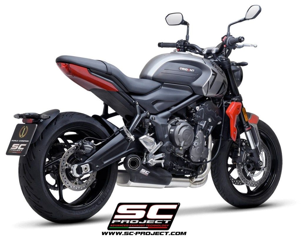 SC-PROJECT SCプロジェクト フルエキゾーストシステム 3-1＆STR-1 サイレンサー TRIDENT 660 TRIUMPH トライアンフ フルエキゾーストマフラー マフラー｜ウェビック　店