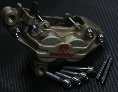 TITANIUM64 チタニウムロクジュウヨン ブレーキパッドピン・キャリパーブリッジボルトセット Brembo ヤマハ純正キャスティングキャリパー キャリパーボルト・マウントボルト ブレーキ