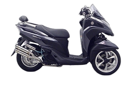 WirusWin ウイルズウィン アトミックツインマフラー ポッパータイプ トリシティ125 YAMAHA ヤマハ フルエキゾーストマフラー マフラー