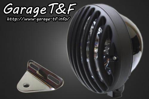 Garage T&F ガレージ 5.75インチバードゲージヘッドライト＆ライトステーキット タイプA スティード400 VSE HONDA ホンダ ヘッドライト 灯火類 電装系 ヘッドライト：ブラック仕上げ / ハードゲージカバー：アルミ製、ブラック仕上げ｜ウェビック　店