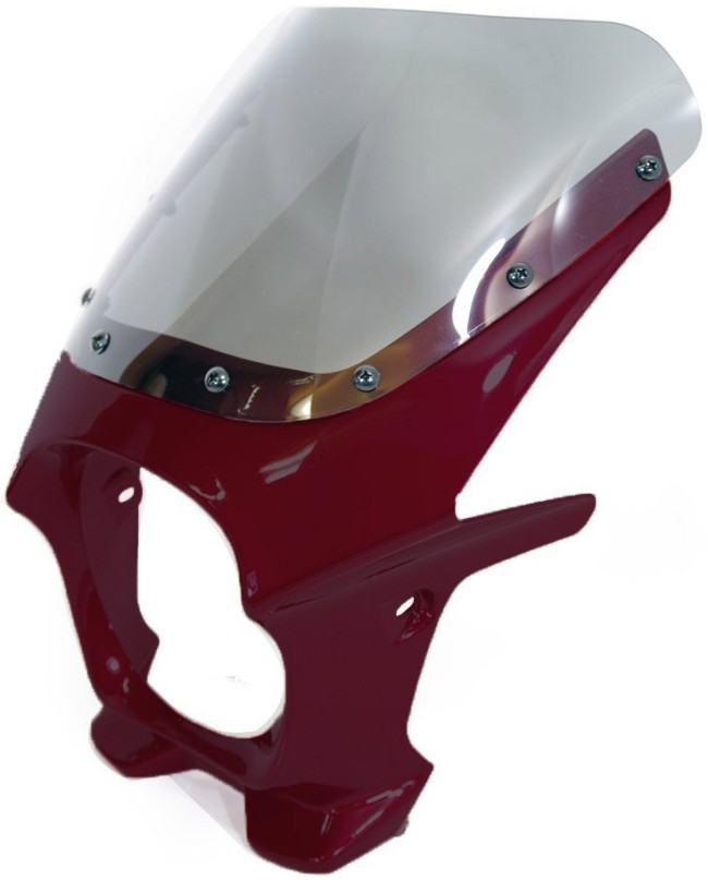 World Walk ワールドウォーク 汎用ビキニカウル DS-01 【Rタイプ】 HONDA ホンダ YAMAHA ヤマハ SUZUKI スズキ KAWASAKI カワサキ ビキニカウル カウル関連 外装 スクリーンカラー:クリア / カラー:キャンディリバイブレッド|ウェビック 店