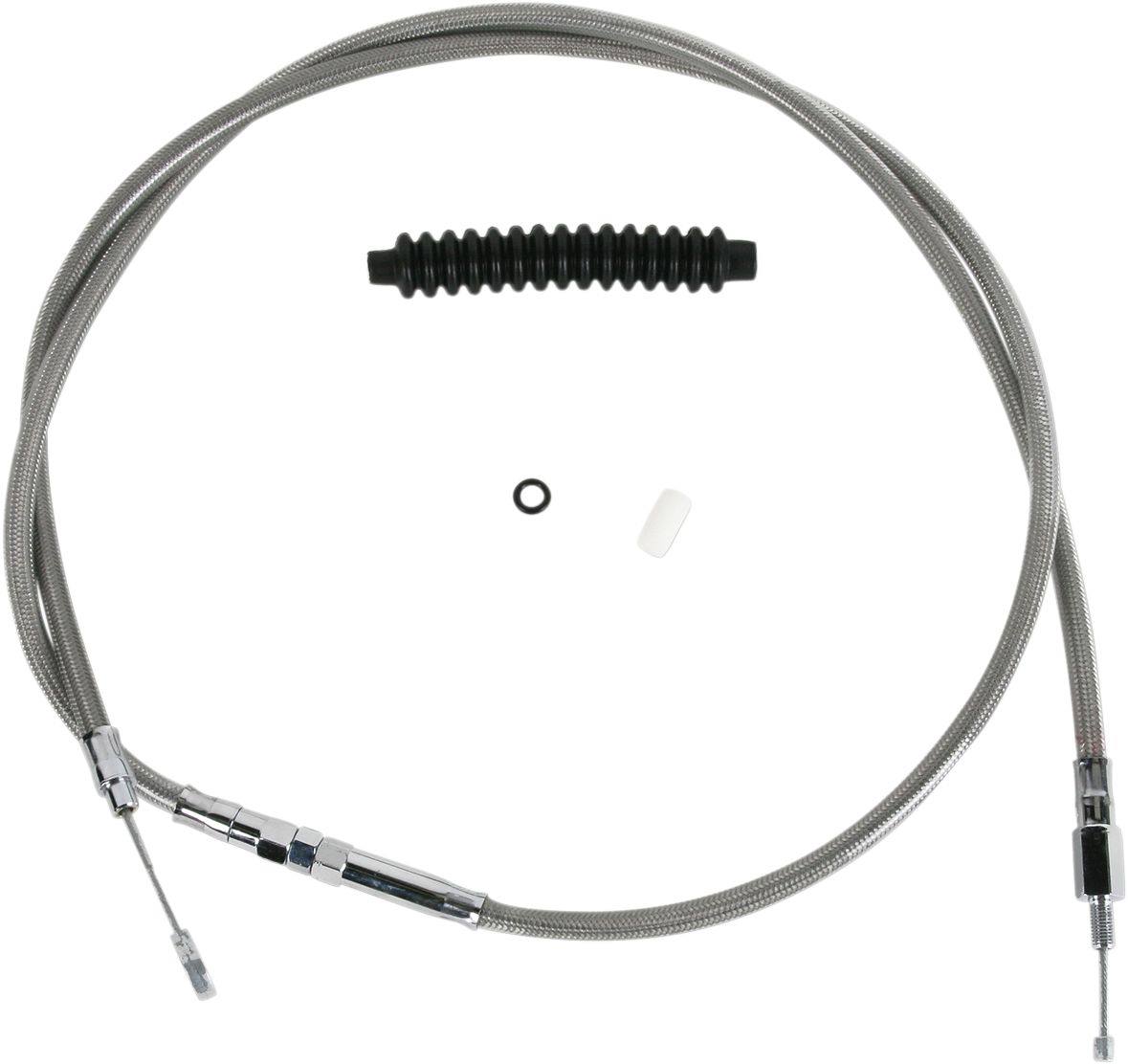 Drag Specialties ドラッグスペシャリティーズ クラッチケーブルステンレス 37000041-10' 【CABLE CLT 37000041-10'STN [0652-1923]】 XL 1200CP 2011 - 2017 1200V Seventy-Two 2013 2016 HARLEY-DAVIDSON ハーレーダビッドソン クラッチワイヤー ハンドル周辺パーツ｜ウェビック　店