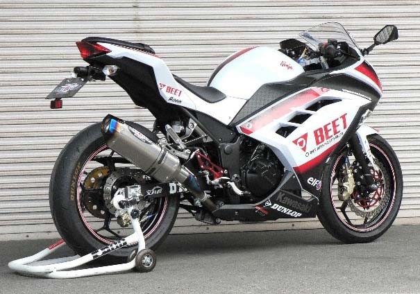 BEET ビート NASSERT(ナサート) Evolution TypeII スリップオンマフラー Ninja250 Z250 KAWASAKI カワサキ マフラー サイレンサータイプ：メタルブラック
