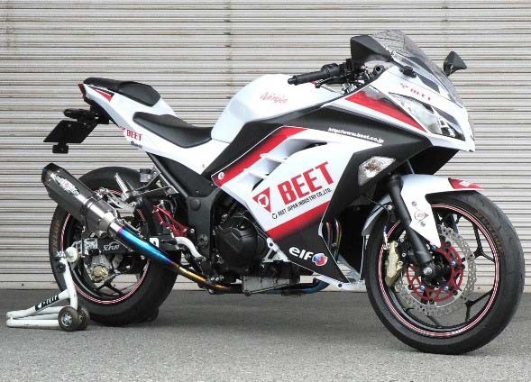 BEET ビート NASSERT(ナサート) Evolution TypeII フルエキゾーストマフラー Ninja250 Z250 KAWASAKI カワサキ マフラー サイレンサータイプ：ブルーチタン