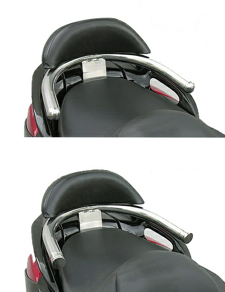 WirusWin ウイルズウィン バックレスト付き 38Φタンデムバー マジェスティ250SG20J YAMAHA ヤマハ グラブバー・タンデムバー・シーシーバー 外装|ウェビック 店