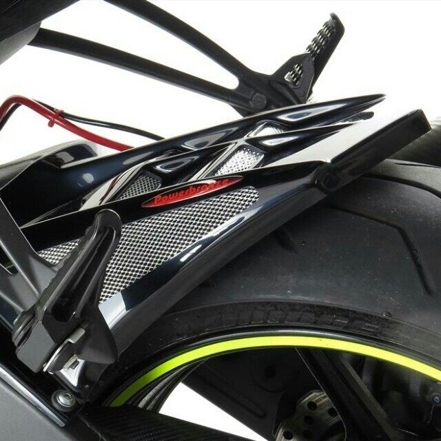 POWERBRONZE インナーフェンダー ZX-6R KAWASAKI カワサキ リアフェンダー フェンダー関連 外装 カラー：マットブラック／ゴールドメッシュ
