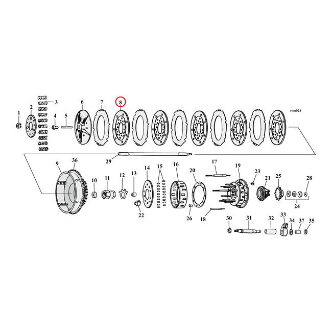 ALTO PRODUCTS アルトプロダクツ KRYPTONITE CLUTCH KIT 41-E84 B．T．NU HARLEY-DAVIDSON ハーレーダビッドソン その他クラッチオプション・補修部品 駆動系