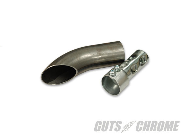 GUTS CHROME ガッツクローム MOON ターンアウトサイレンサー bare HARLEY-DAVIDSON ハーレーダビッドソン 補修・汎用サイレンサー マフラー