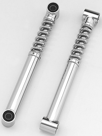 部品屋K&W 【KUSTOM TECH(カスタムテック)製】11インチスプリングストラッツクローム FL FX HARLEY-DAVIDSON ハーレーダビッドソン リアサスペンション サスペンション 足回り