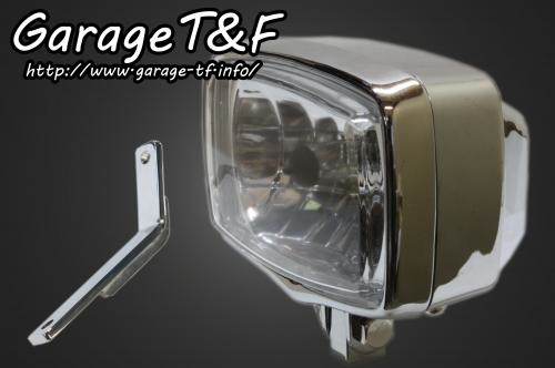 Garage T&F ガレージ 4インチスクエアライト＆ライトステーキット タイプD スティード400 HONDA ホンダ ヘッドライト 灯火類 電装系