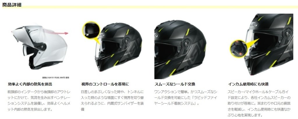 HJC エイチジェイシー HJH222 I90 アヴェンタ サイズ バイク用品