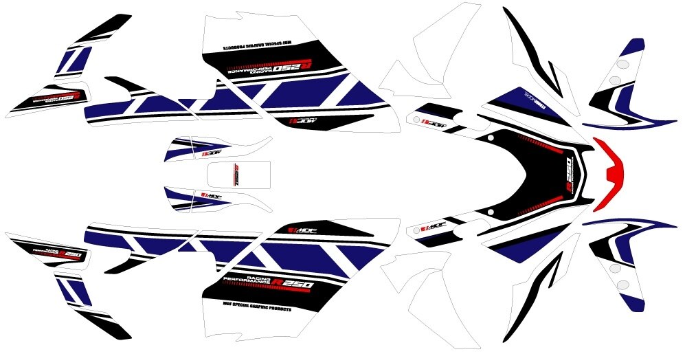 MDF エムディーエフ グラフィックキット ストロボモデル YZF-R25 YAMAHA ヤマハ 外装 タイプ：コンプリート｜ウェビック　店