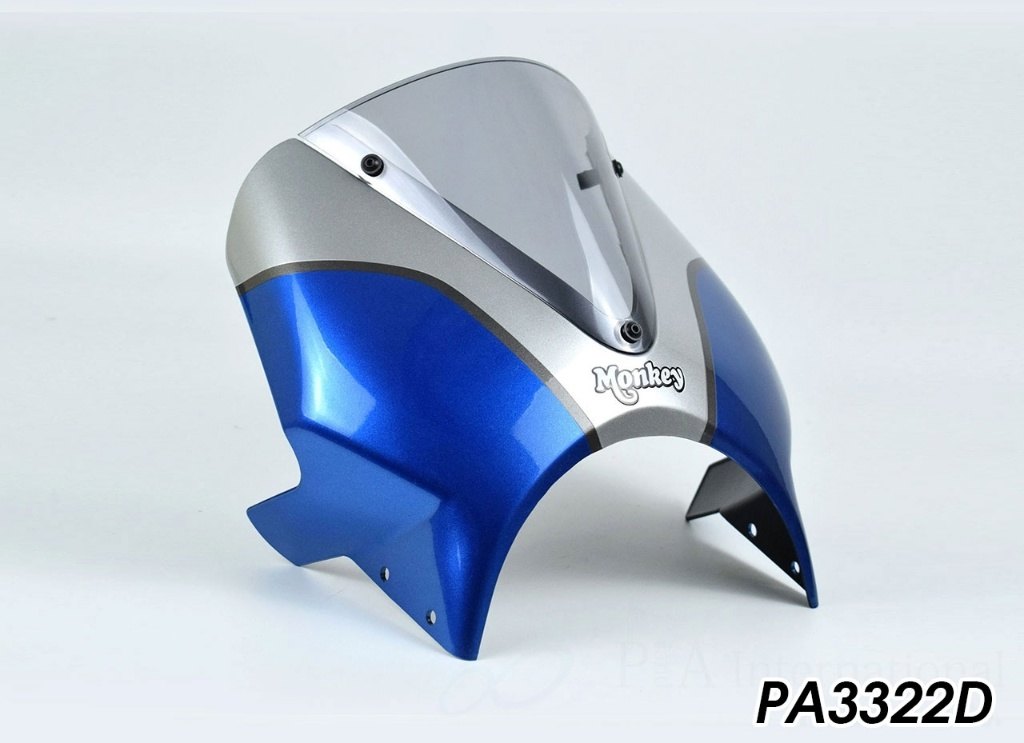 P&A International P&Aインターナショナル ヘッドライトフェアリング Monkey 125 HONDA ホンダ アッパーカウル・フロントカウル カウル関連 外装 カラー：パールグリッタリングブルー