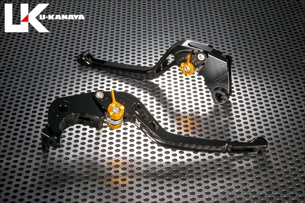 U-KANAYA ユーカナヤ GPタイプ アルミビレットレバーセット Z900 SE KAWASAKI カワサキ ブレーキ・クラッチレバーセット ハンドル周辺パーツ ハンドル レバーカラー：ブラック / アジャスターカラー：グリーン / レバータイプ：ロング（レバー部全長：約173mm）