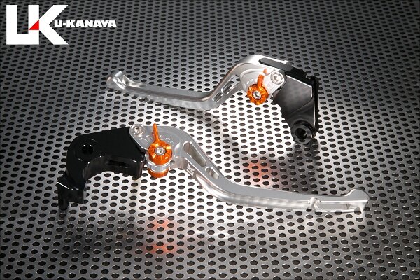 U-KANAYA ユーカナヤ GPタイプ アルミビレットレバーセット Z900 SE KAWASAKI カワサキ ブレーキ・クラッチレバーセット ハンドル周辺パーツ ハンドル レバーカラー：シルバー / アジャスターカラー：シルバー / レバータイプ：ロング（レバー部全長：約173mm）
