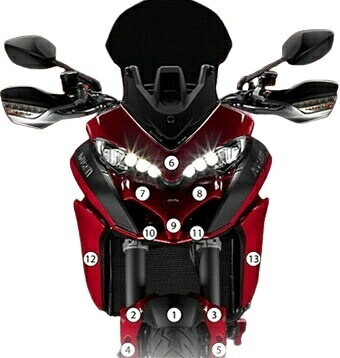 EAZI-GUARD イージーガード 車種別ストーンチッププロテクションフィルム MULTISTRADA DUCATI ドゥカティ プロテクションフィルム・保護フィルム 外装 カラー：マットサーフェス（艶なし）