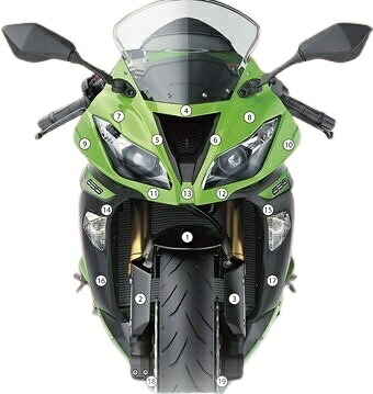 EAZI-GUARD イージーガード 車種別ストーンチッププロテクションフィルム ZX6R 636 KAWASAKI カワサキ プロテクションフィルム・保護フィルム 外装 カラー：マットサーフェス（艶なし）