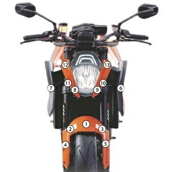 EAZI-GUARD イージーガード 車種別ストーンチッププロテクションフィルム 1290 SUPERDUKE KTM プロテクションフィルム・保護フィルム 外装 カラー：グロスサーフェス（艶あり）