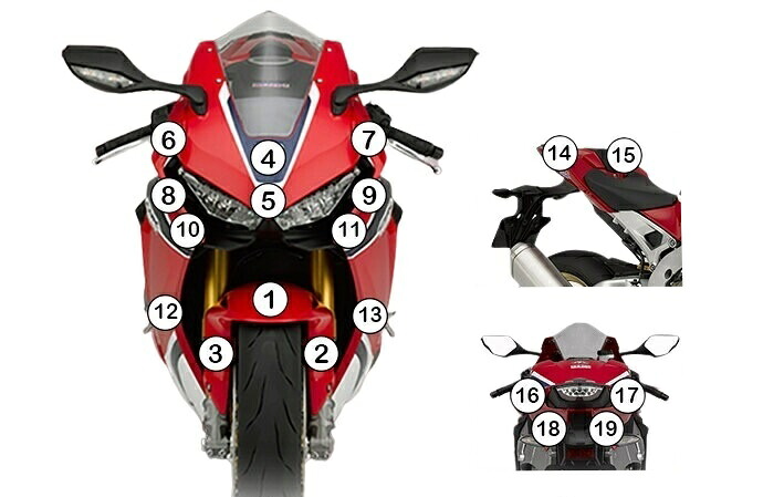 EAZI-GUARD イージーガード 車種別ストーンチッププロテクションフィルム CBR1000RR HONDA ホンダ プロテクションフィルム・保護フィルム 外装 カラー：マットサーフェス（艶なし）
