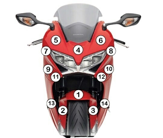 EAZI-GUARD イージーガード 車種別ストーンチッププロテクションフィルム VFR800 HONDA ホンダ プロテクションフィルム・保護フィルム 外装 カラー：グロスサーフェス（艶あり）