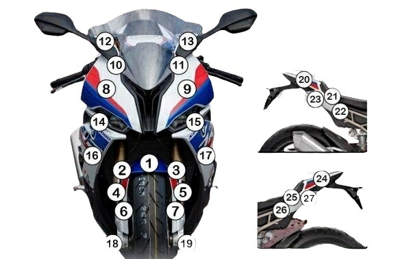 EAZI-GUARD イージーガード 車種別ストーンチッププロテクションフィルム S1000RR BMW プロテクションフィルム・保護フィルム 外装 カラー：グロスサーフェス（艶あり）｜ウェビック　店