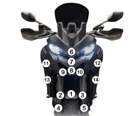 EAZI-GUARD イージーガード 車種別ストーンチッププロテクションフィルム MULTISTRADA 1260 1260S DUCATI ドゥカティ プロテクションフィルム・保護フィルム 外装 カラー：グロスサーフェス（艶あり）