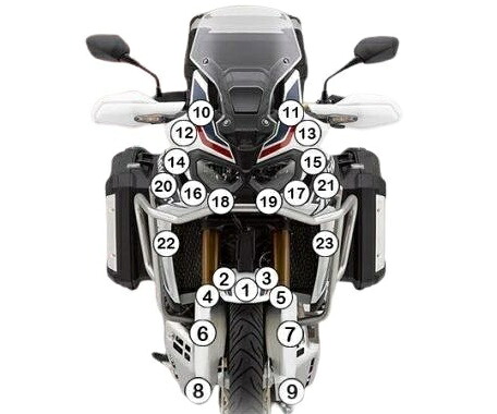 EAZI-GUARD イージーガード 車種別ストーンチッププロテクションフィルム CFR1000L AFRICA TWIN HONDA ホンダ プロテクションフィルム・保護フィルム 外装 カラー：グロスサーフェス（艶あり）