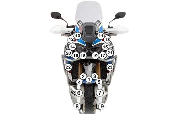EAZI-GUARD イージーガード 車種別ストーンチッププロテクションフィルム CFR1000L AFRICA TWIN ADVENTURE SPORT HONDA ホンダ プロテクションフィルム・保護フィルム 外装 カラー：グロスサーフェス（艶あり）