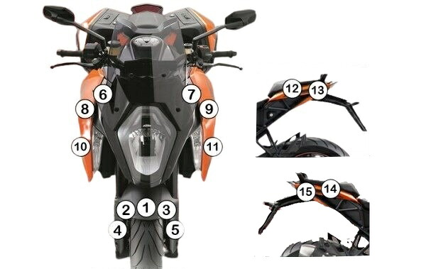EAZI-GUARD イージーガード 車種別ストーンチッププロテクションフィルム 1290 SUPERDUKE GT KTM プロテクションフィルム・保護フィルム 外装 カラー:グロスサーフェス(艶あり)