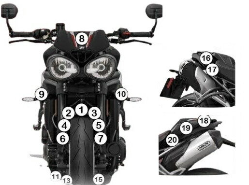EAZI-GUARD イージーガード 車種別ストーンチッププロテクションフィルム 1050 SPEED TRIPLE RS TRIUMPH トライアンフ プロテクションフィルム・保護フィルム 外装 カラー:グロスサーフェス(艶あり)