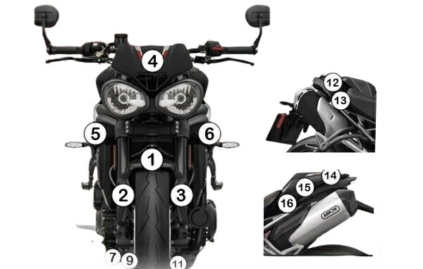 EAZI-GUARD イージーガード 車種別ストーンチッププロテクションフィルム 1050 SPEED TRIPLE TRIUMPH トライアンフ プロテクションフィルム・保護フィルム 外装 カラー：グロスサーフェス（艶あり）
