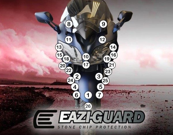 EAZI-GUARD イージーガード 車種別ストーンチッププロテクションフィルム FJR1300AE/AS YAMAHA ヤマハ プロテクションフィルム・保護フィルム 外装 カラー:マットサーフェス(艶なし)|ウェビック 店