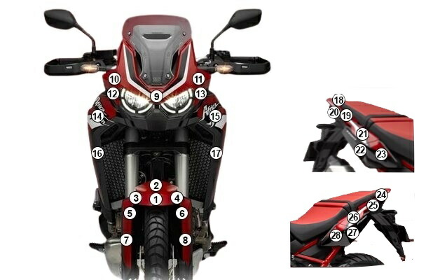 EAZI-GUARD イージーガード 車種別ストーンチッププロテクションフィルム CRF1100L AFRICA TWIN HONDA ホンダ プロテクションフィルム・保護フィルム 外装 カラー:グロスサーフェイス(艶あり)