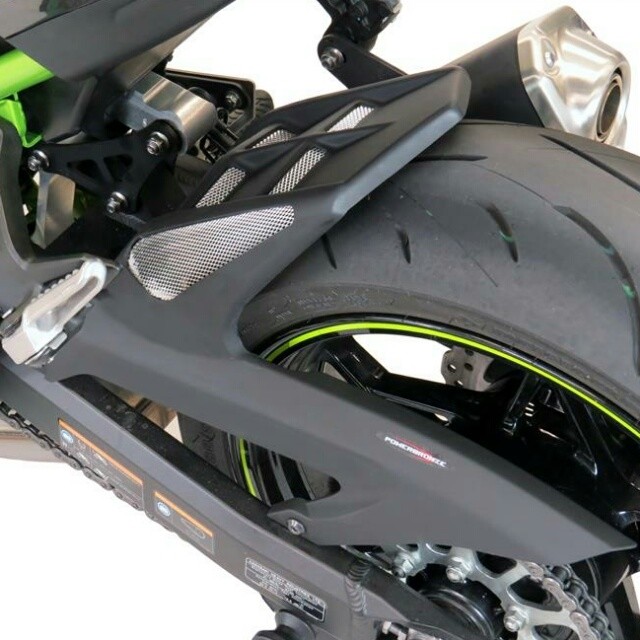 POWERBRONZE インナーフェンダー Z900 2017- Z900RS CAFE KAWASAKI カワサキ リアフェンダー フェンダー関連 外装 カラー:ブラック/ゴールドメッシュ