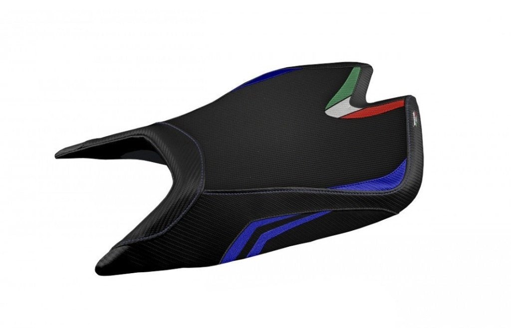 Tappezzeria Italia タッペッツェリア イタリア 純正シート用カバー LEON SPECIAL COLOR RSV4 FACTORY APRILIA アプリリア シートカバー シート関連 外装 張替え：あり / カラー：ブルー｜ウェビック　店