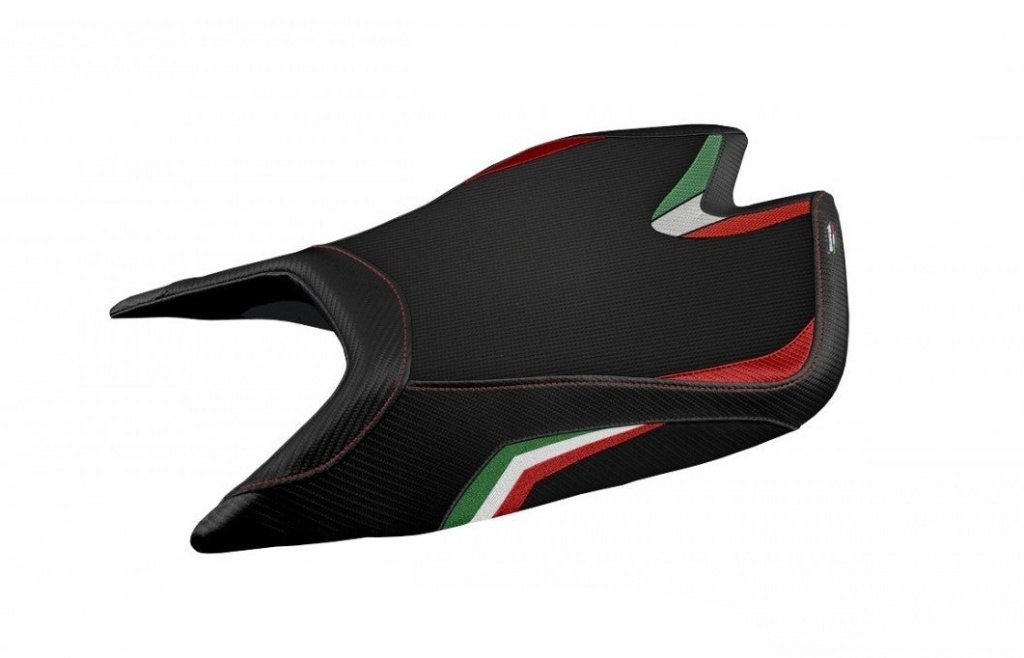 Tappezzeria Italia タッペッツェリア イタリア 純正シート用カバー LEON SPECIAL COLOR RSV4 FACTORY APRILIA アプリリア シートカバー シート関連 外装 張替え：あり / カラー：レッド／ホワイト／グリーン｜ウェビック　店 32,175円