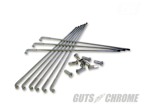 GUTS CHROME ガッツクローム V-TWIN 16インチ スポークセット クローム ドロップセンターリム用 純正16インチスポークホイールF＆R HARLEY-DAVIDSON ハーレーダビッドソン スポーク・ニップル ホイール関連 足回り