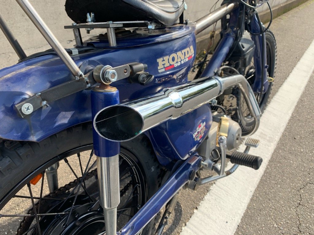 希少　カブ　ストレートアップマフラー ホンダ 田中商会直営店】カブ用 ストレートアップタイプマフラー
