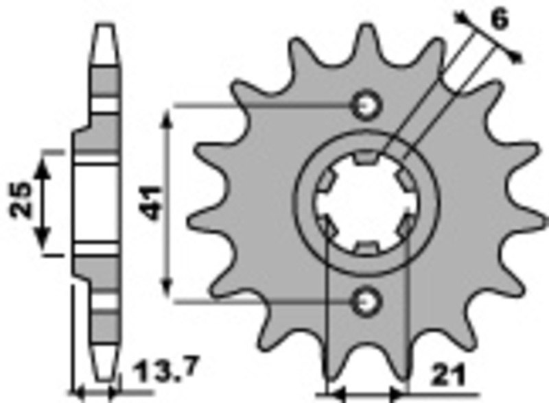 PBR ピービーアール Steel Standard Front Sprocket VF 400 F