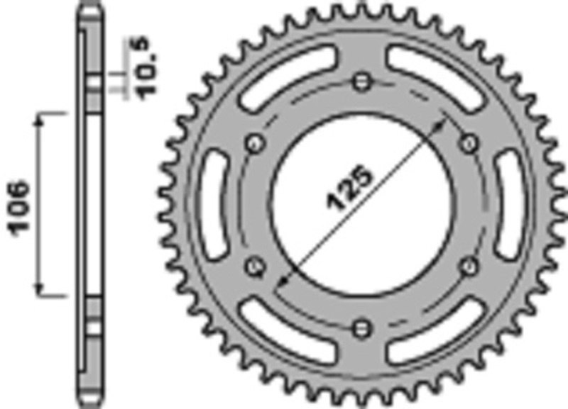 PBR ピービーアール Racing Aluminium Ultra-Light Rear Sprocket DAYTONA 675 DAYTONA 675 ABS DAYTONA 675 R DAYTONA 675 R ABS